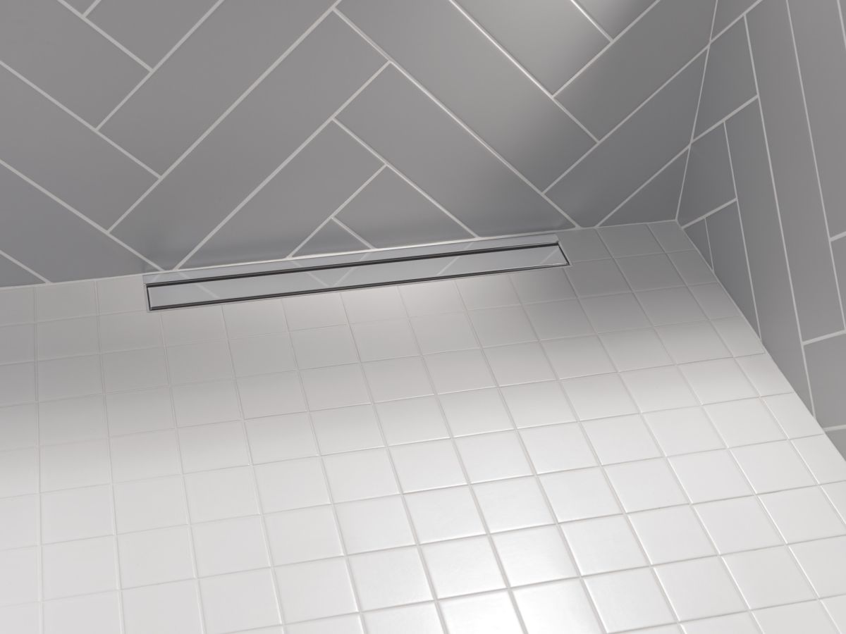 DELTA 24" Reversible Linear Shower Drain Trim — Chrome