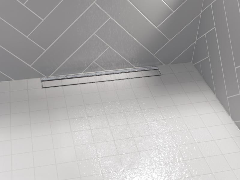 DELTA 24" Reversible Linear Shower Drain Trim — Chrome