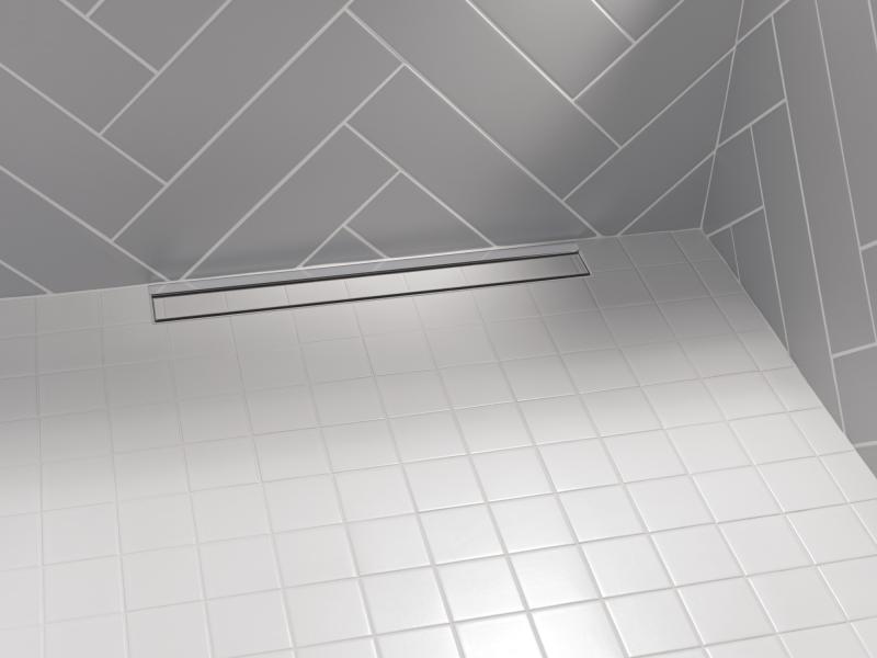 DELTA 24" Reversible Linear Shower Drain Trim — Chrome