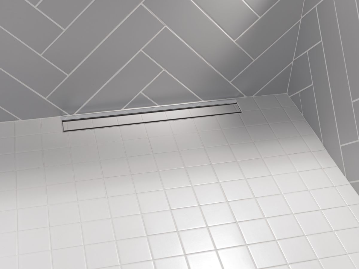 DELTA 24" Reversible Linear Shower Drain Trim — Chrome