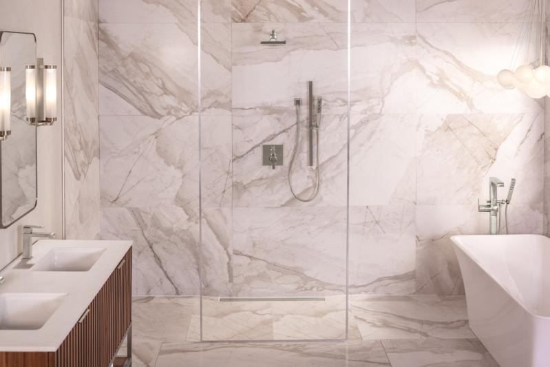 DELTA 36" Reversible Linear Shower Drain Trim — Stainless