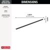 DELTA 36" Linear Shower Drain Wall Edge — Matte Black