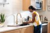 DELTA Other Contemporary Round Beverage Faucet — Champagne Bronze