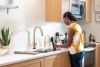 DELTA Other Contemporary Round Beverage Faucet — Champagne Bronze