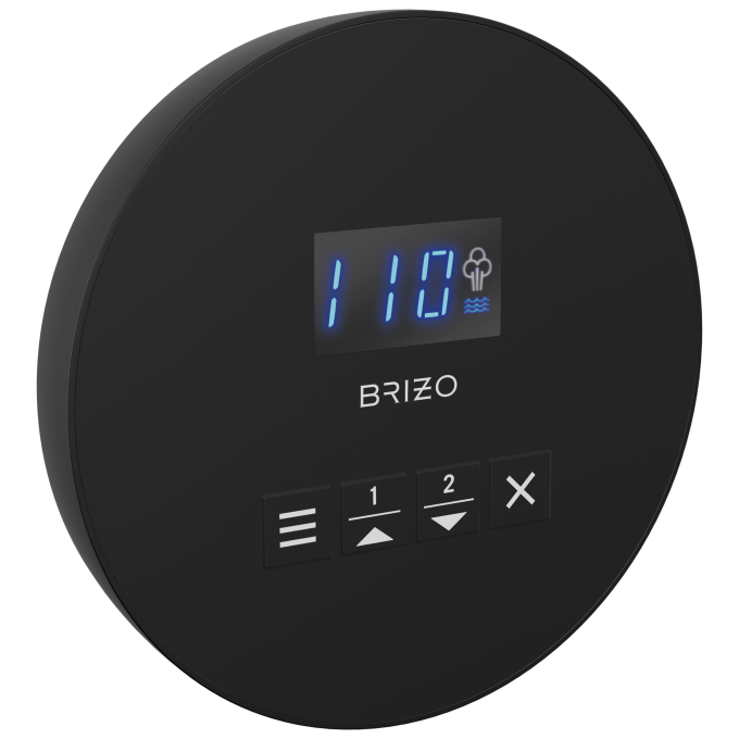 BRIZO Other Mystix Round Steam Control — Matte Black