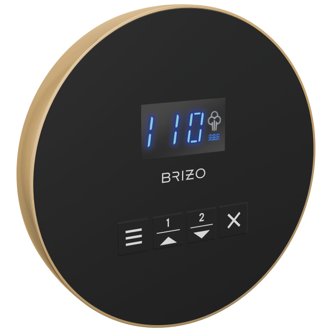 BRIZO Other Mystix Round Steam Control — Polished Gold