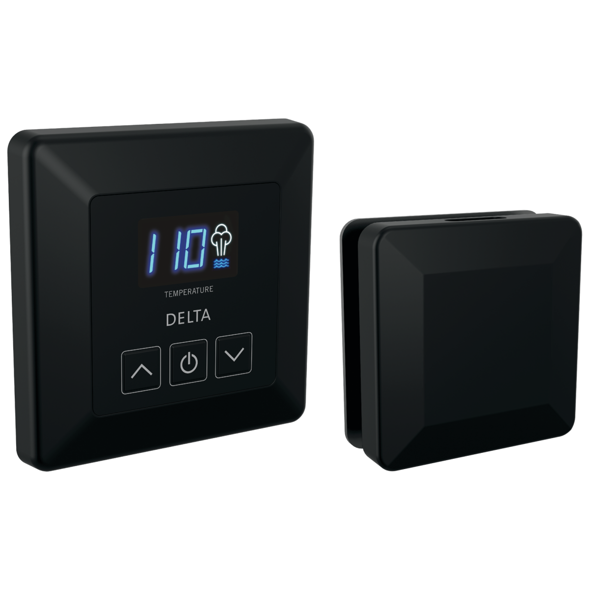 DELTA Universal Showering Components SimpleSteam Control and Steam Head — Matte Black