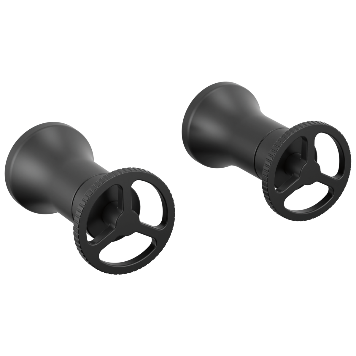 DELTA Trinsic Wheel Handle - Wall Mount Lav — Matte Black