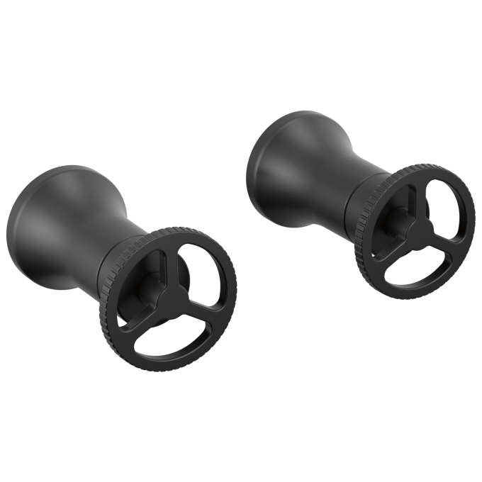 DELTA Trinsic Wheel Handle - Wall Mount Lav — Matte Black