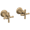 DELTA Broderick Wall Mount Tub Filler Handle Kit-Cross — Lumicoat® Champagne Bronze