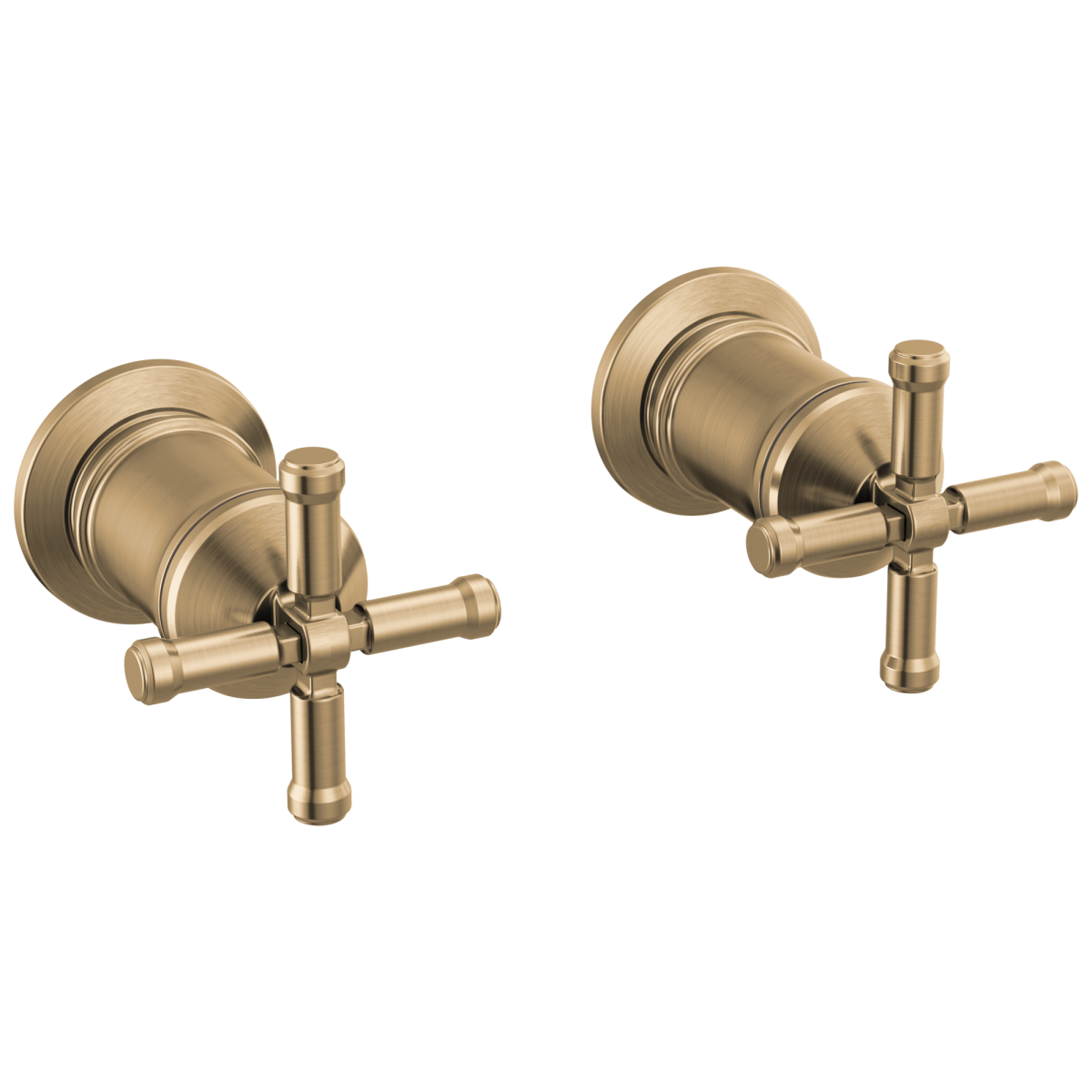 DELTA Broderick Wall Mount Tub Filler Handle Kit-Cross — Lumicoat® Champagne Bronze