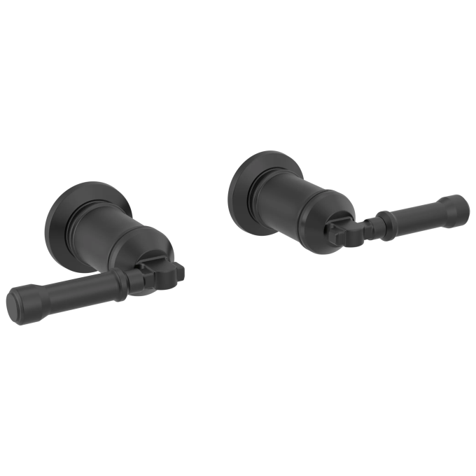 DELTA Broderick Wall Mount Bathroom Faucet Handle Kit-Lever — Matte Black