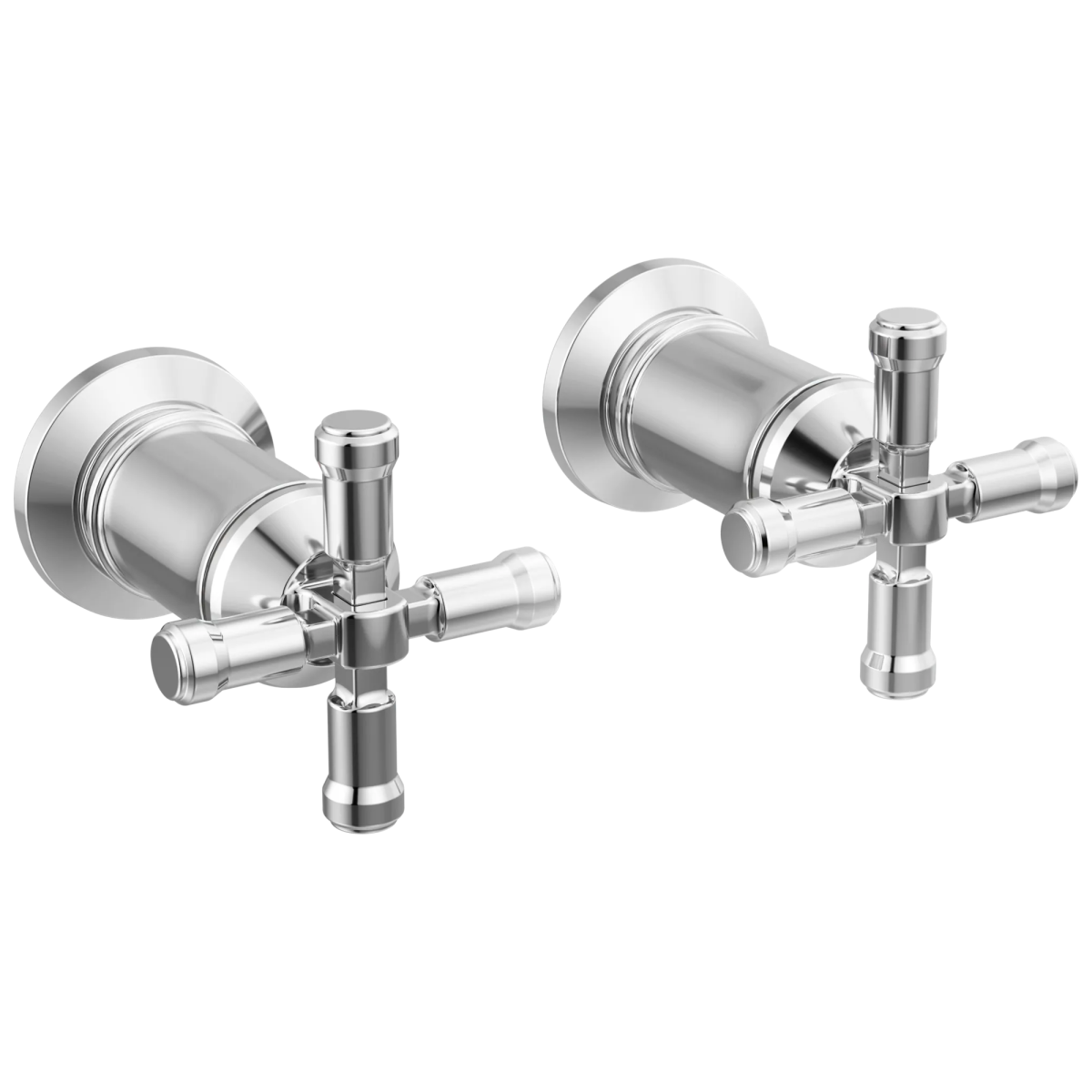 DELTA Broderick Wall Mount Bathroom Faucet Handle Kit-Cross — Lumicoat® Chrome