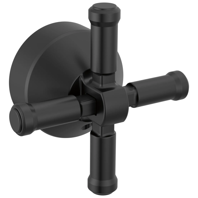 DELTA Broderick Free Standing Tub Filler Handle Kit-Cross — Matte Black