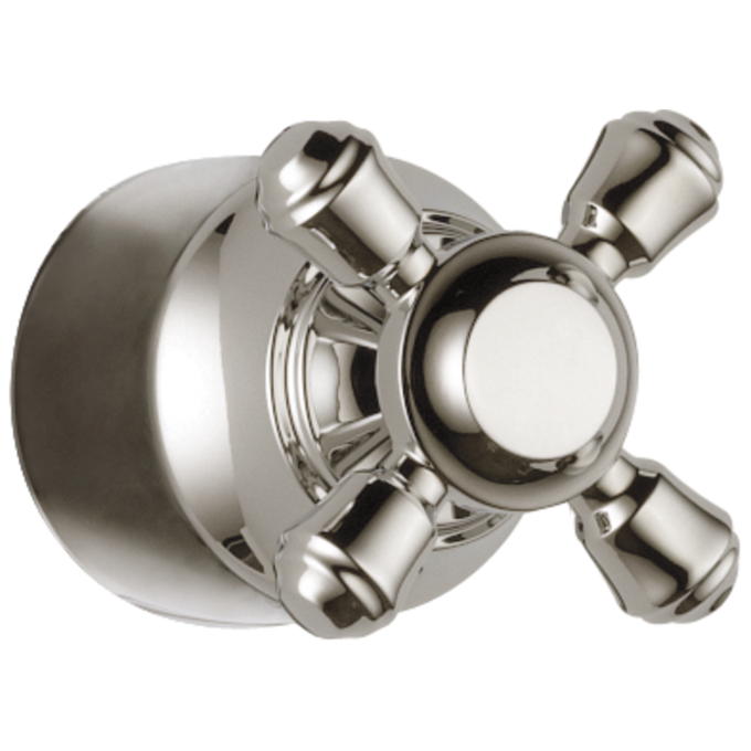 DELTA Cassidy Metal Cross Handle Kit - Transfer Valve — Polished Nickel