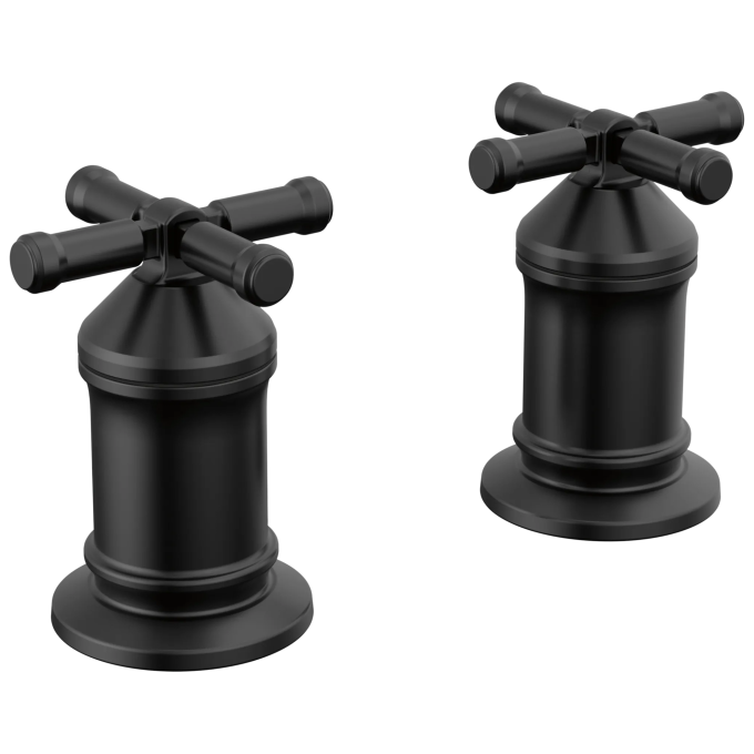 DELTA Broderick 2 Handle Roman Tub handle Kit-Cross — Matte Black