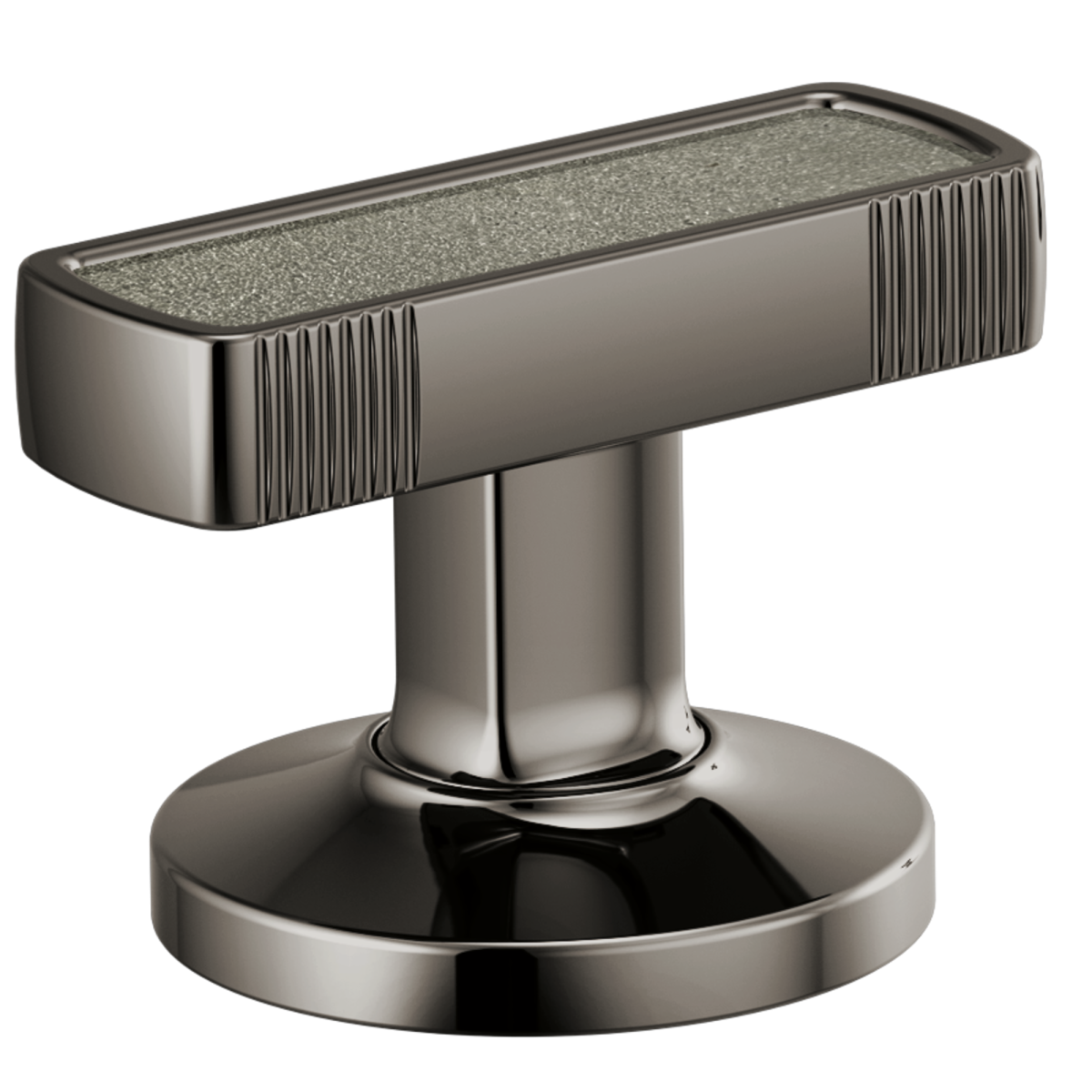 BRIZO Kintsu Widespread Lavatory Knob with Concrete Inlay Handle Kit — Brilliance Black Onyx