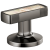 BRIZO Kintsu Widespread Lavatory Knob with Mother of Pearl Inlay Handle Kit — Brilliance Black Onyx