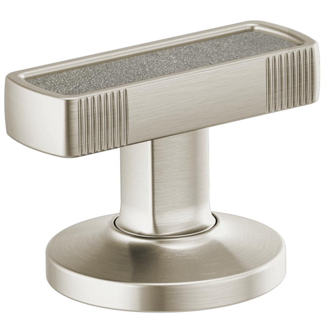 BRIZO Kintsu Widespread Lavatory Knob with Concrete Inlay Handle Kit — Luxe Nickel