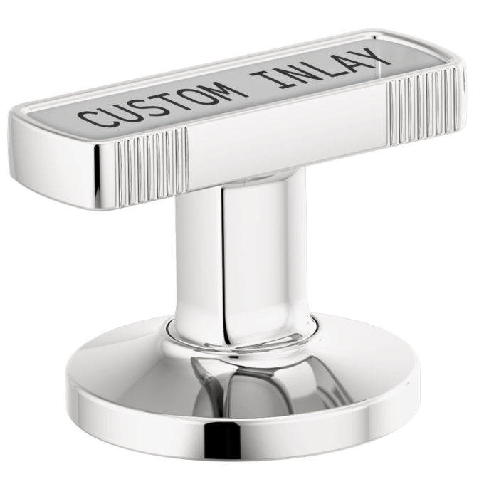 BRIZO Kintsu Widespread Lavatory Knob with Custom Inlay Handle Kit — Chrome