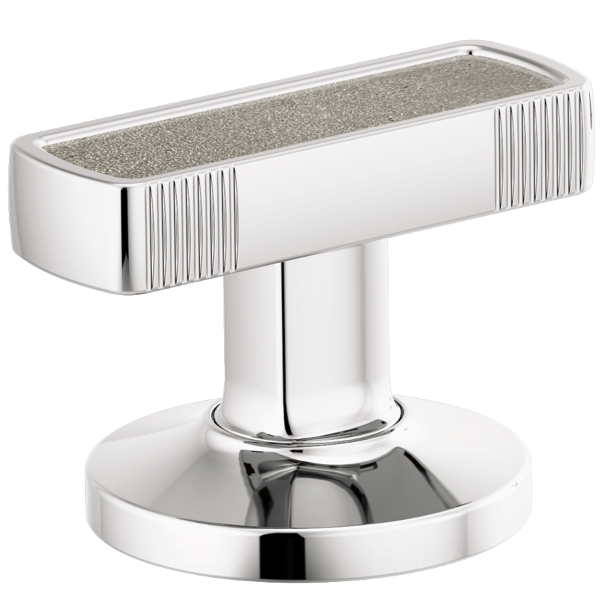 BRIZO Kintsu Widespread Lavatory Knob with Concrete Inlay Handle Kit — Chrome