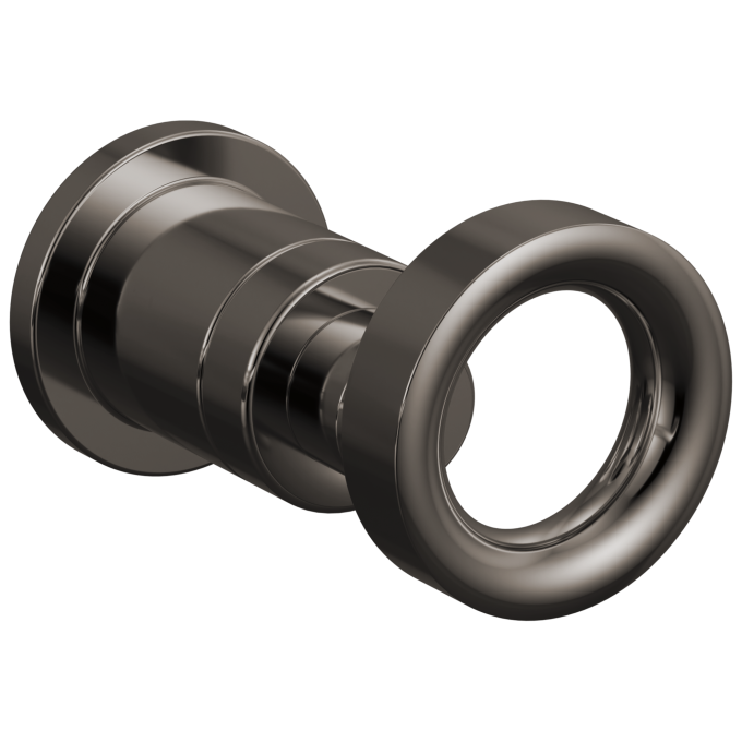 BRIZO Roccesco Single-Handle Wall Mount Lavatory Knob Handle Kit — Brilliance Black Onyx
