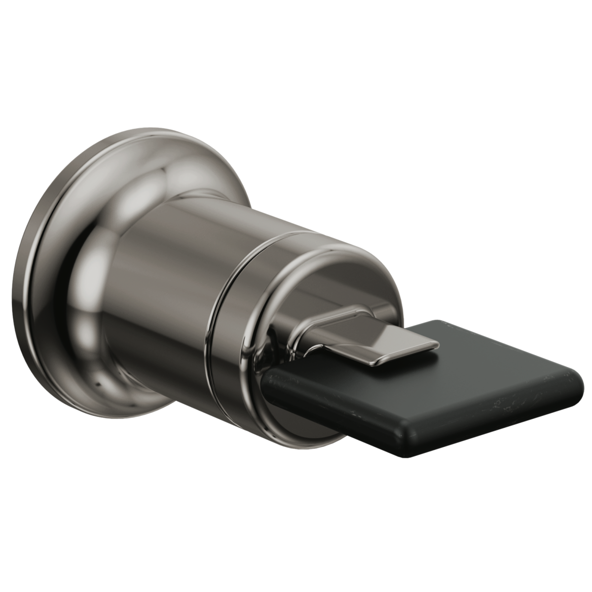 BRIZO Allaria Two-Hole, Single-Handle Wall Mount Lavatory Faucet Knob Handle Kit — Brilliance Black Onyx / Matte Black