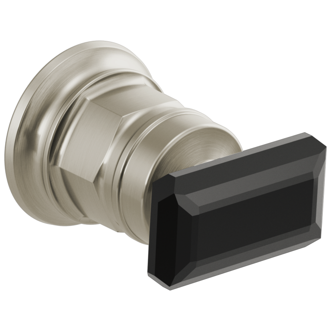 BRIZO Invari Wall Mount Lavatory Black Crystal Knob Handle Kit — Luxe Nickel / Black Crystal