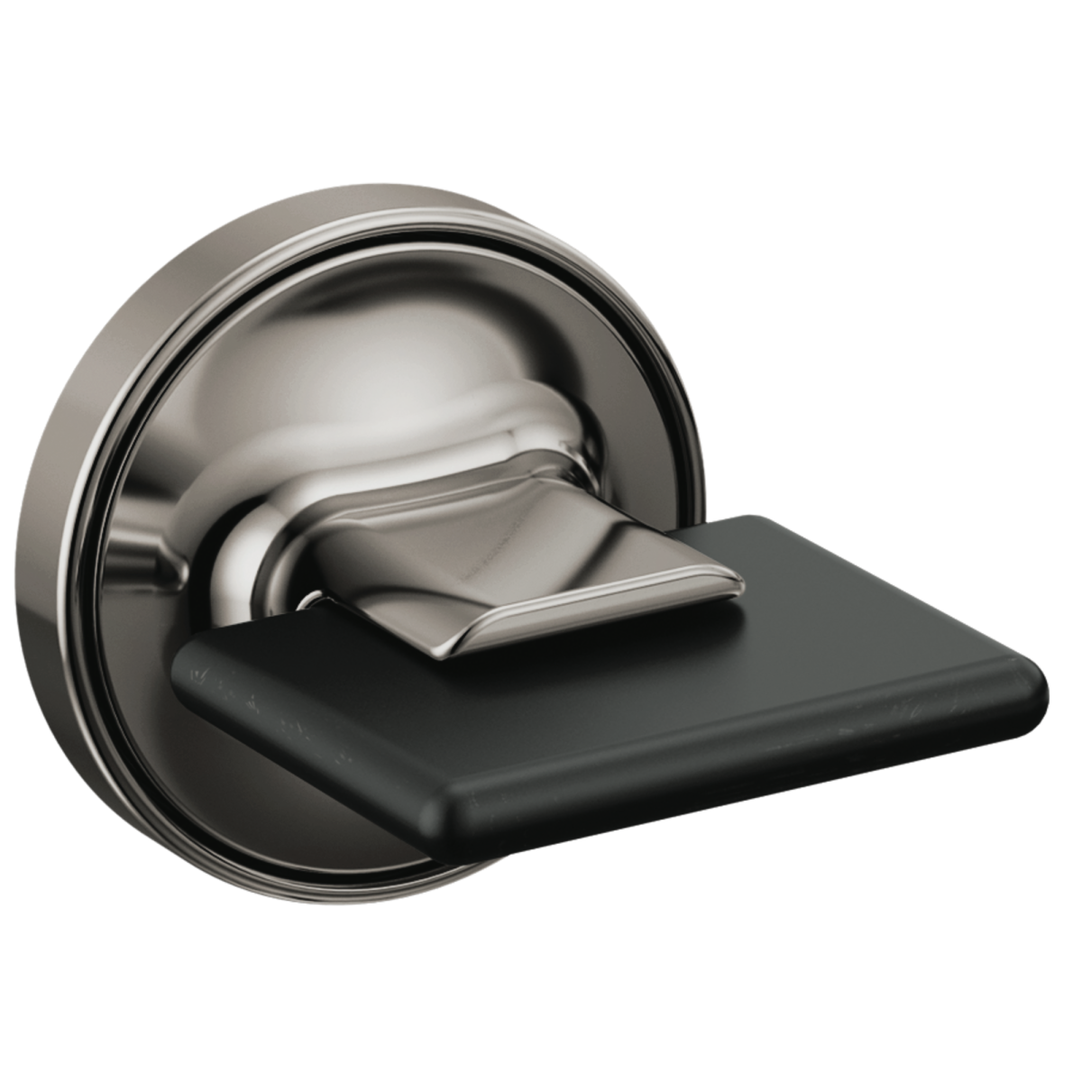 BRIZO Allaria Two-Handle Wall Mount Tub Filler Knob Handle Kit — Brilliance Black Onyx / Matte Black