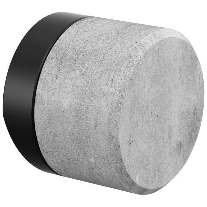 BRIZO Odin Kitchen Faucet Concrete Knob Handle Kit — Matte Black / Concrete