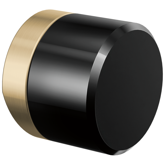 BRIZO Odin Kitchen Faucet Black Crystal Knob Handle Kit — Luxe Gold / Black Crystal
