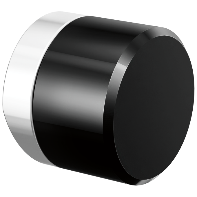 BRIZO Odin Kitchen Faucet Black Crystal Knob Handle Kit — Polished Chrome / Black Crystal