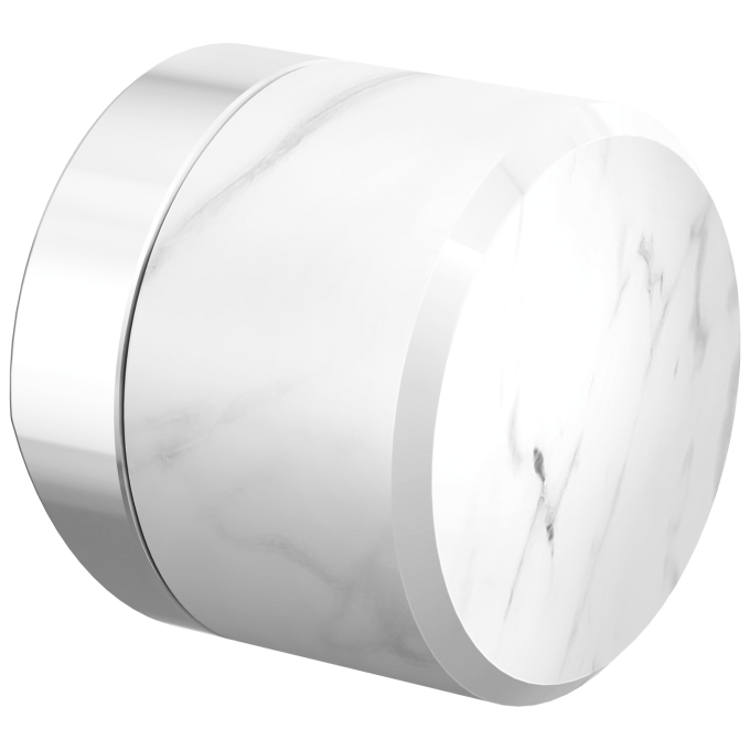 BRIZO Odin Kitchen Faucet White Marble Knob Handle Kit — Polished Chrome / Marble