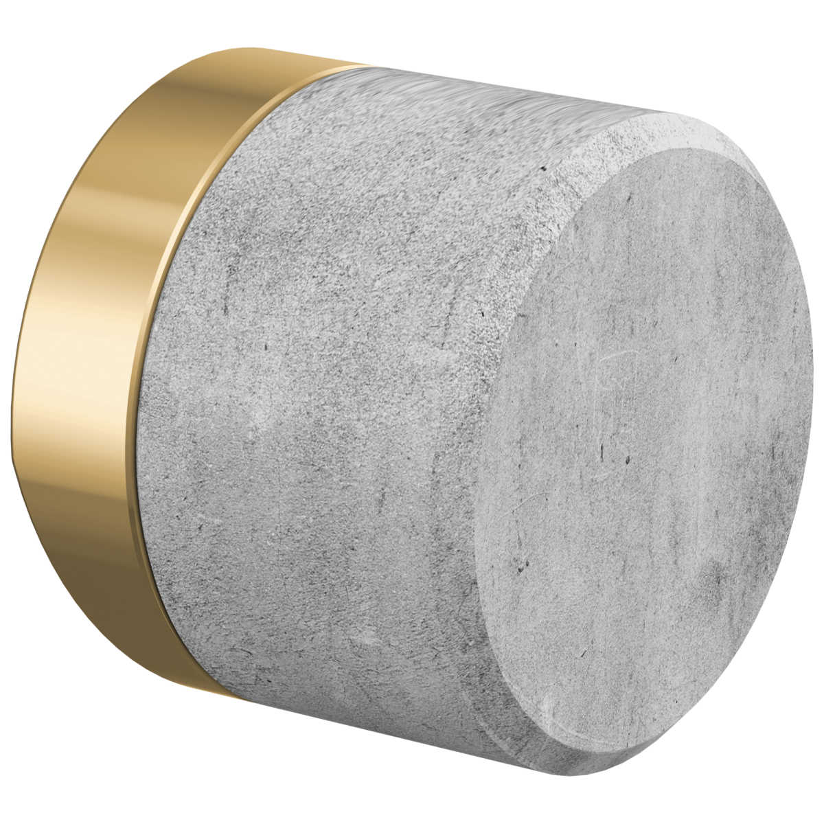 BRIZO Odin Kitchen Faucet Concrete Knob Handle Kit — Polished Gold / Concrete