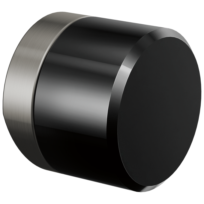 BRIZO Odin Kitchen Faucet Black Crystal Knob Handle Kit — Luxe Steel / Black Crystal
