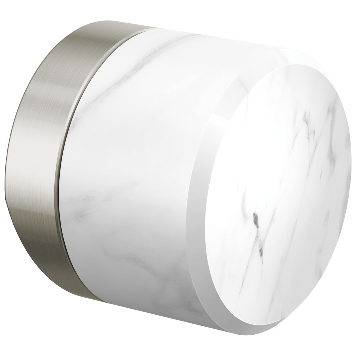 BRIZO Odin Kitchen Faucet White Marble Knob Handle Kit — Stainless / Marble