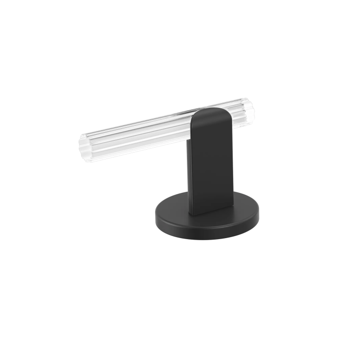 BRIZO Roccesco Widespread Lavatory Lever Handle Kit — Matte Black / Clear