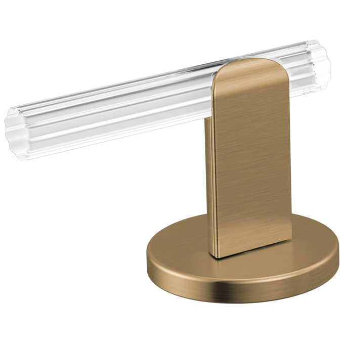 BRIZO Roccesco Widespread Lavatory Lever Handle Kit — Luxe Gold / Clear Acrylic