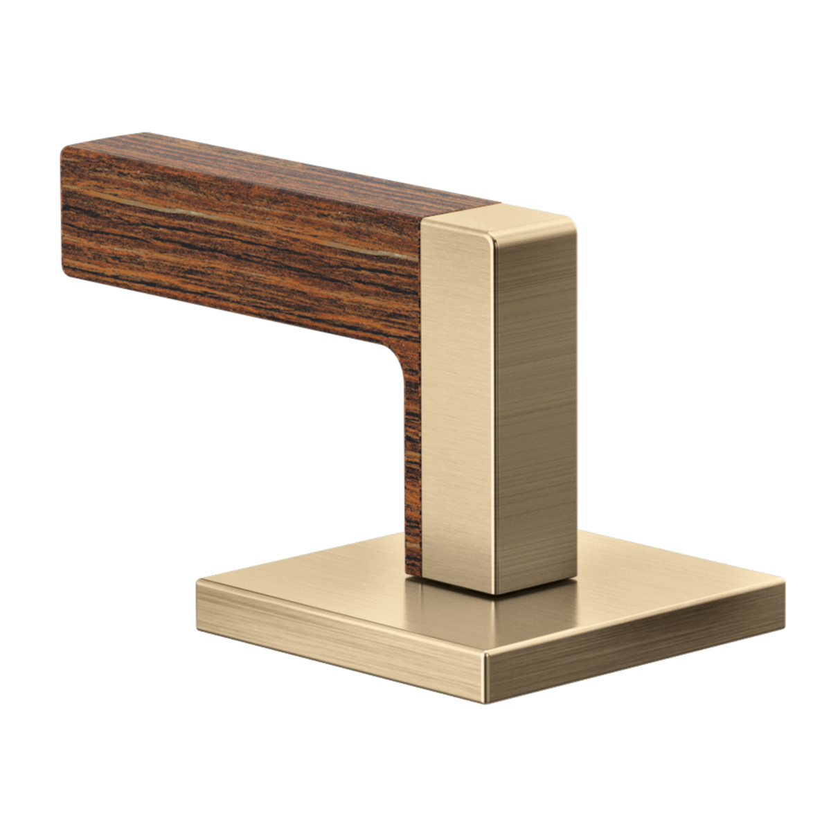 BRIZO Frank Lloyd Wright Widespread Lavatory Lever Handle — Luxe Gold / Wood