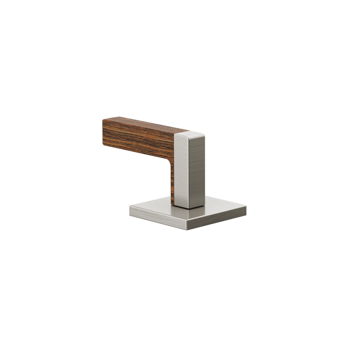BRIZO Frank Lloyd Wright Widespread Lavatory Lever Handle Kit — Luxe Nickel / Teak Wood