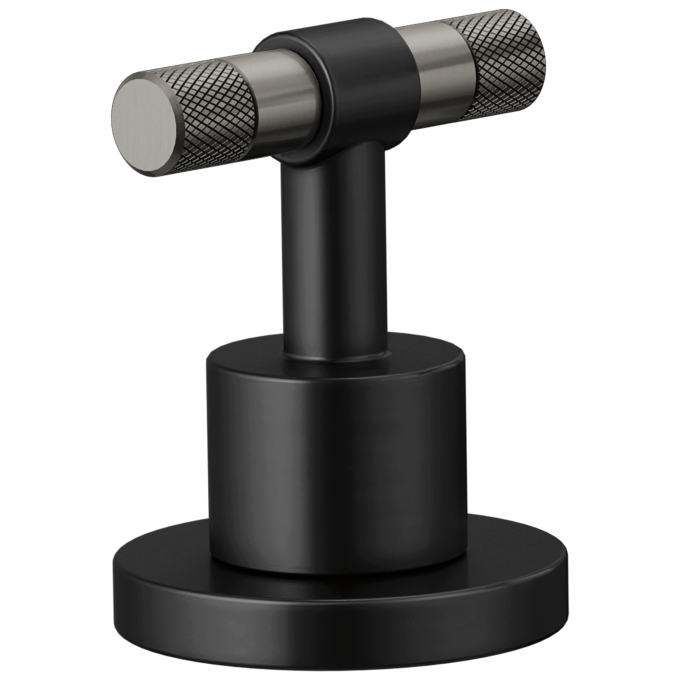 BRIZO Litze Widespread Handle Kit - T-Lever — MATTE BLACK/LUXE STEEL