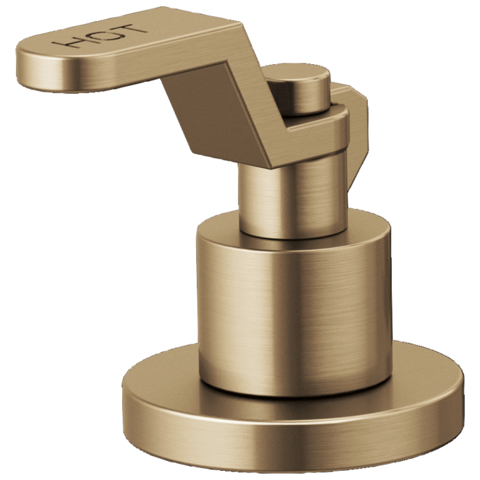 BRIZO Litze Widespread Lavatory Industrial Lever Handle Kit — Luxe Gold