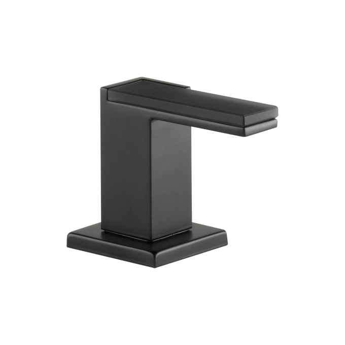 BRIZO Siderna Widespread Lavatory and Bidet Solar Gray Glass Lever Handle Kit — Matte Black