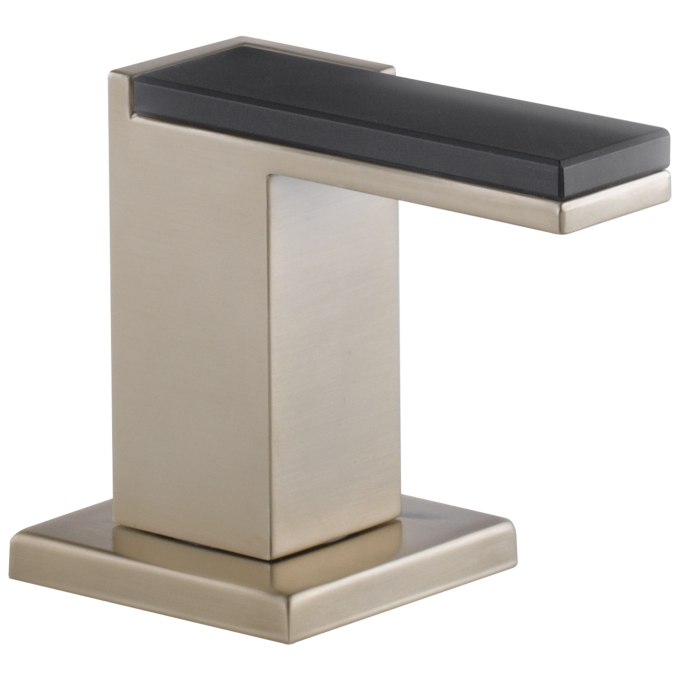 BRIZO Siderna Widespread Lavatory and Bidet Solar Gray Glass Lever Handle Kit — Brushed Nickel