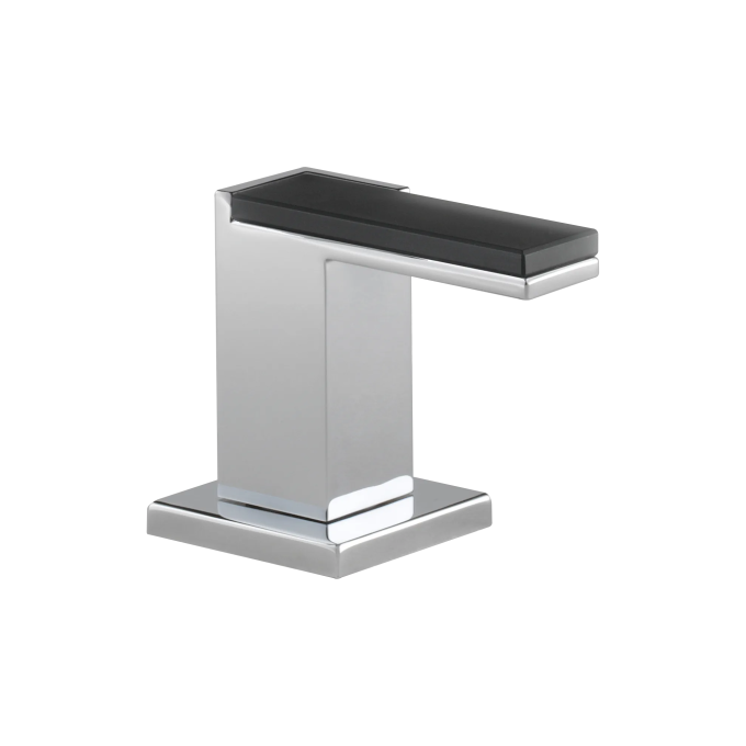 BRIZO Siderna Widespread Lavatory and Bidet Solar Gray Glass Lever Handle Kit — Chrome
