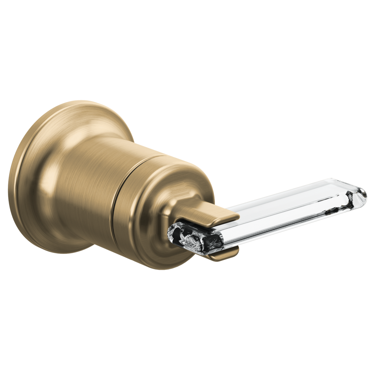 BRIZO Allaria Two-Hole, Single-Handle Wall Mount Lavatory Faucet Lever Handle Kit — Luxe Gold / Clear Acrylic