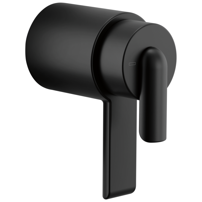 BRIZO Roccesco TempAssure Thermostatic Valve Trim Bent Lever Handle Kit — Matte Black