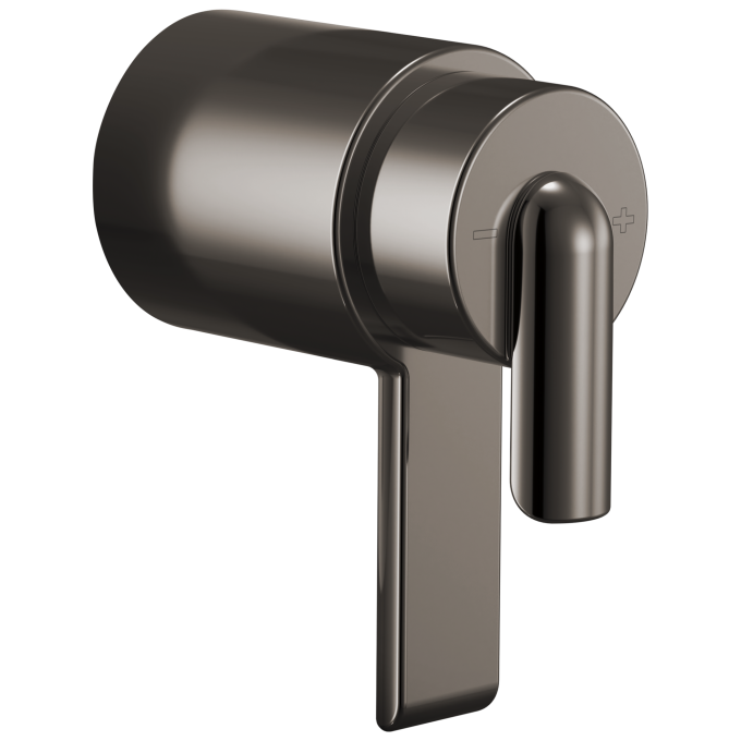 BRIZO Roccesco TempAssure Thermostatic Valve Trim Bent Lever Handle Kit — Brilliance Black Onyx
