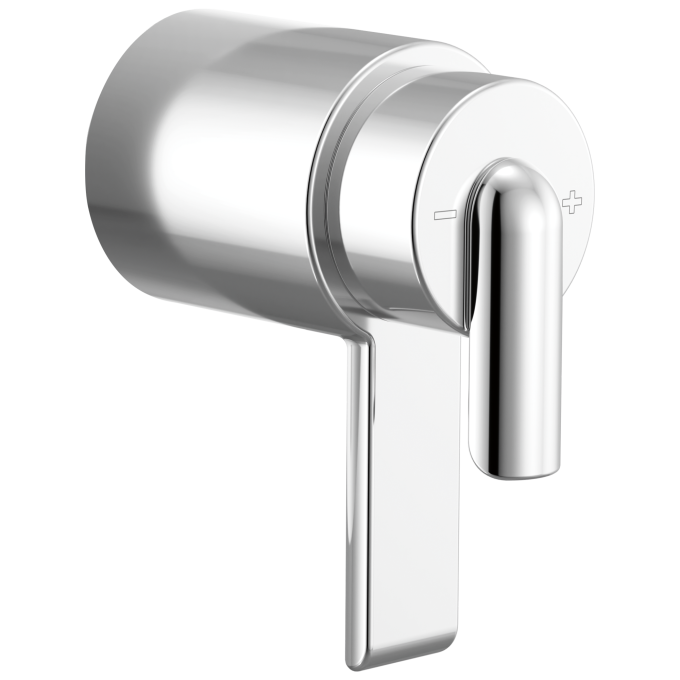 BRIZO Roccesco TempAssure Thermostatic Valve Trim Bent Lever Handle Kit — Chrome
