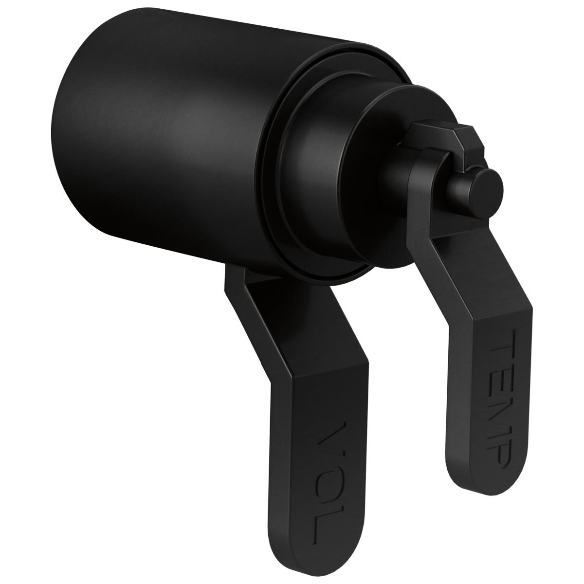 BRIZO Litze Tempassure Thermostatic Trim Handle Kit - Industrial Lever — Matte Black